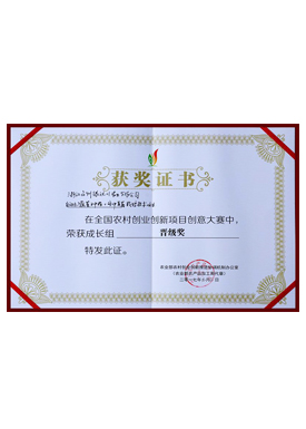 全国农业大赛晋级奖